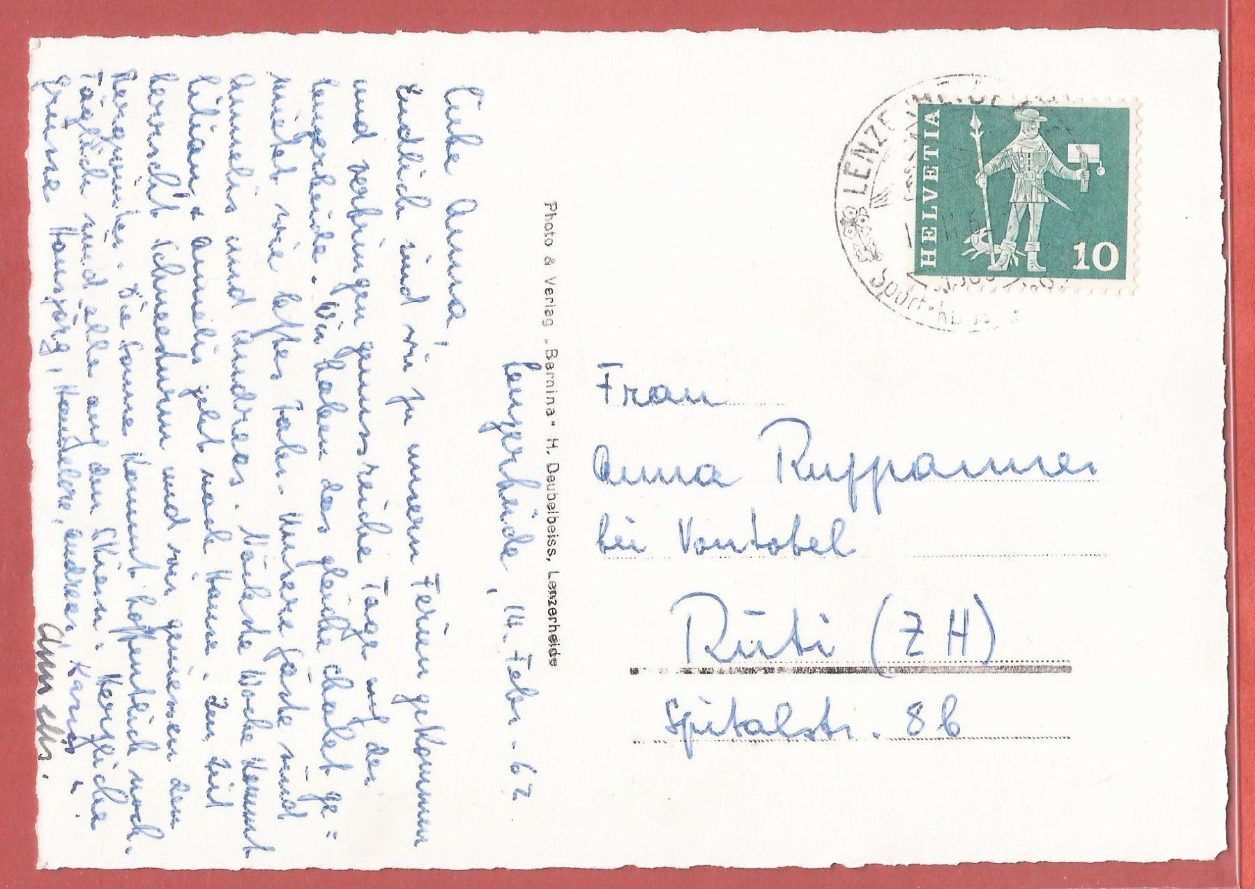 Cartes postales: Lenzerheide 1962 – D'occasion à Fislisbach par Porano 1