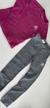 Odlo Funktionsset Kinder pink grau Grösse 104