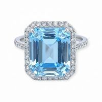 Beryll-Ring 14k Weissgold 6,16ct