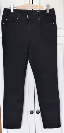 M & S Lily Slim Fit Black Jeans - Size 12 - Excellent!