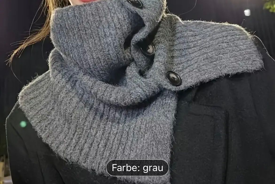 Foulard & Sciarpe: Kuscheliger Winterschal mit Knöpfen – Nuovo (secondo la descrizione) da Zürich venduto da Sonnenschein_