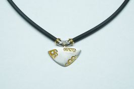 Halskette mit 950 Platin Anhänger und Diamanten