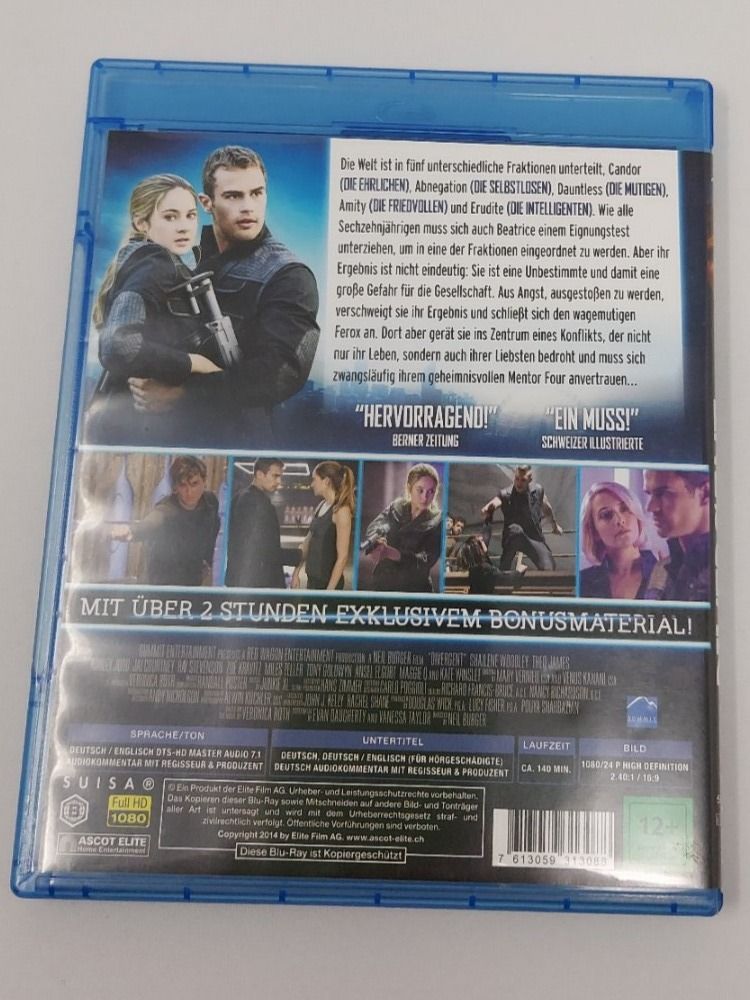 Tutti i DVDs: Divergent (Blu-Ray) – Usato da Meisterschwanden venduto da phaus38 2