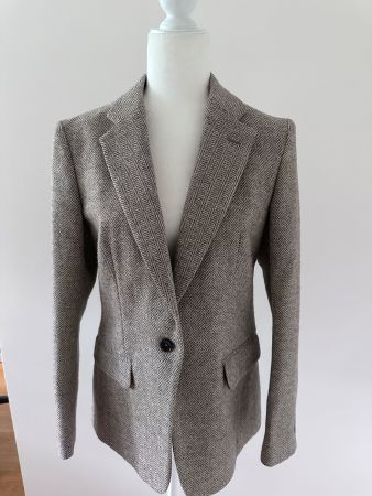 Maison Miaki Blazer Fischgrat 100% Schurwolle Gr. 38