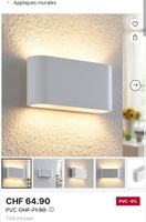 Applique murale moderne blanc chaud neuve ! 