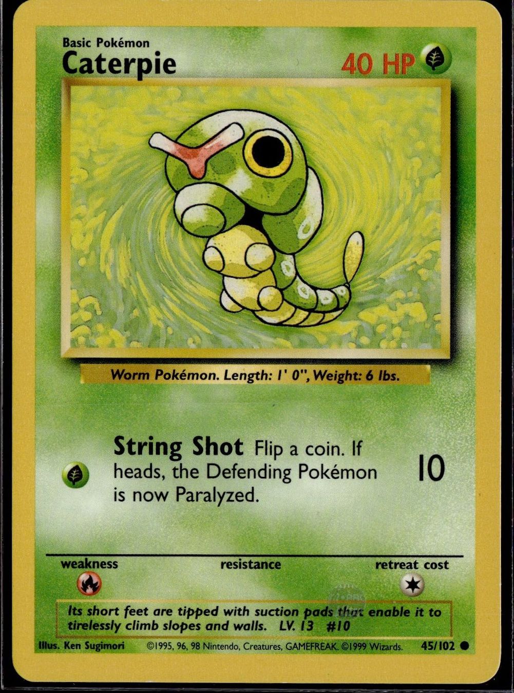 Pokémon Carte collezionabili: Caterpie 45/102 Base Set – Usato da Zürich venduto da pokemon_cards