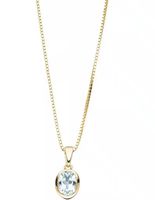 Kettenanhänger Anhänger mit Blautopas, 333 Gelbgold