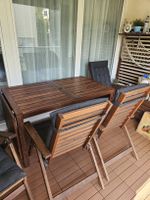 Gartentisch und Stühle, Tisch ausziehbar, Stühle verstellbar