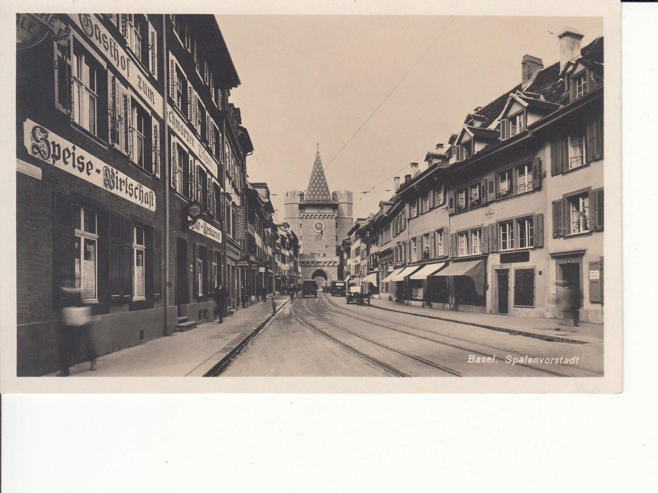 Ansichtskarten: Basel Spalenvorstadt 1938 – Gebraucht aus Bürglen TG von StampGraf