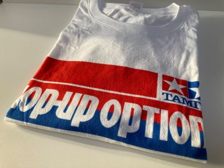 Tamiya T-Shirt mit grossem Logo, Grösse (L) weiss