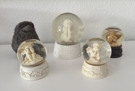 Schneekugel mit Engel Figur Deko gut erhalten