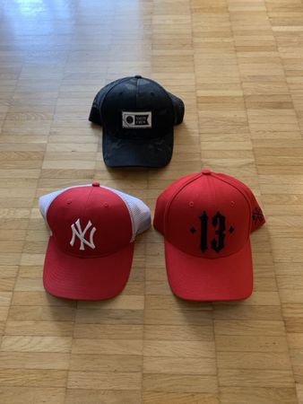 3 Base Caps 2 Trucker 1 47 