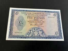 National Commercial Bank of Scotland5 pounds 1966 fãs bankfr