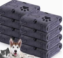 Hunde Handtuch 100x60 cm (dunkelgrau)