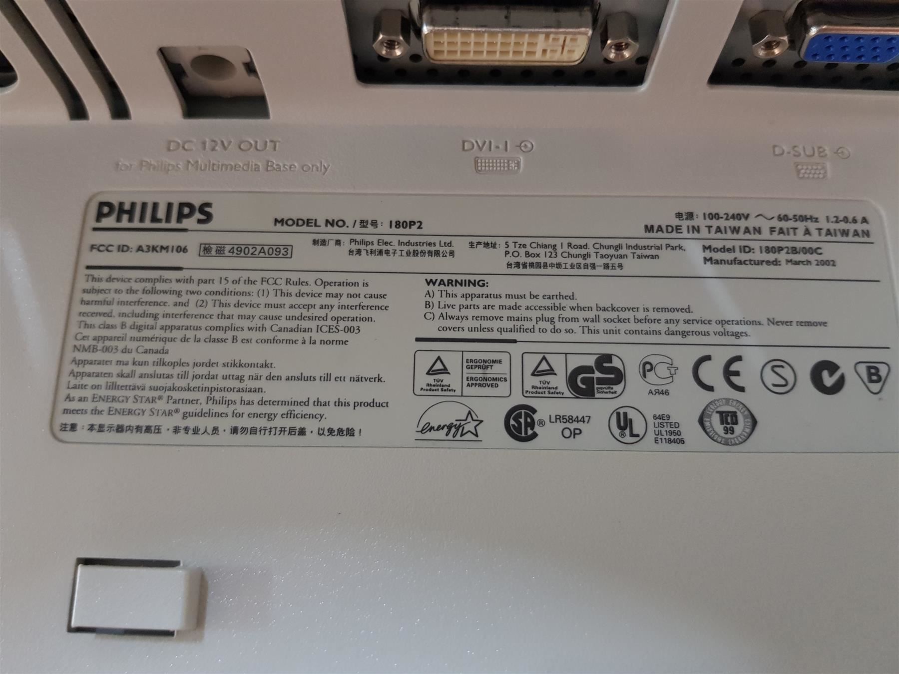 Monitore: PHILIPS 180P2 – Gebraucht aus Zeiningen von VSA-AG 2