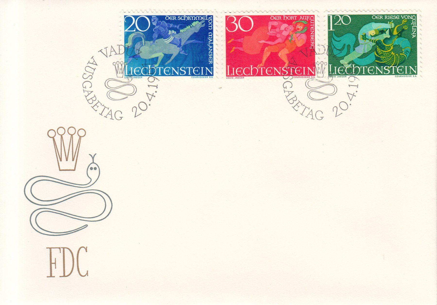 Tutti i francobolli: LBK 410 - 412 FDC – Usato da Bürglen TG venduto da StampGraf