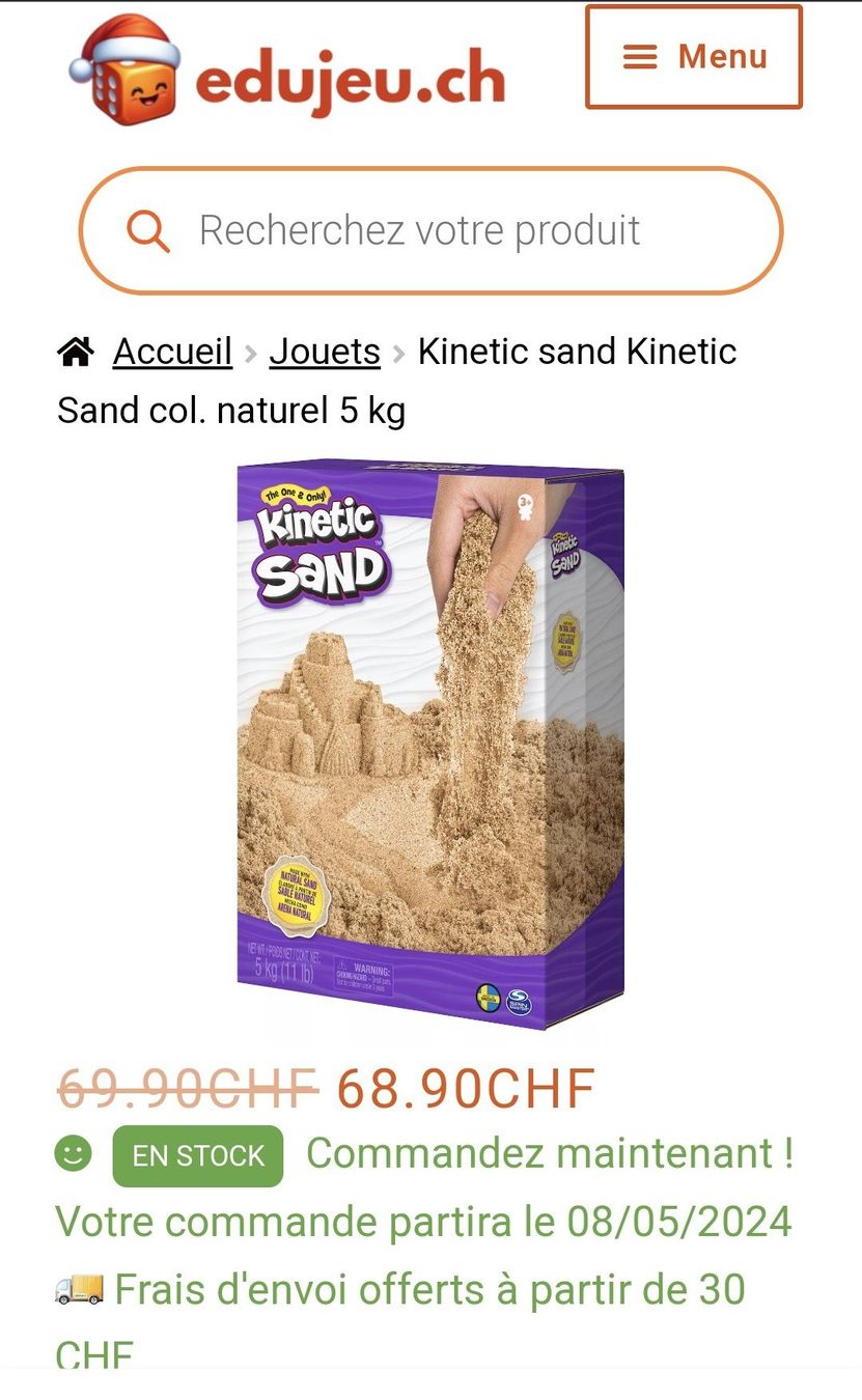 Materiale per modellare: Kinetic sand  / Sable magic, facile à modeler, ne sèche pas. – Nuovo e nell'imballaggio originale da Misery venduto da Titi57 8
