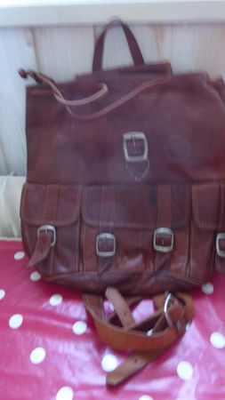 Leder Rucksack Handtasche Länge 30cm Breite 30cm