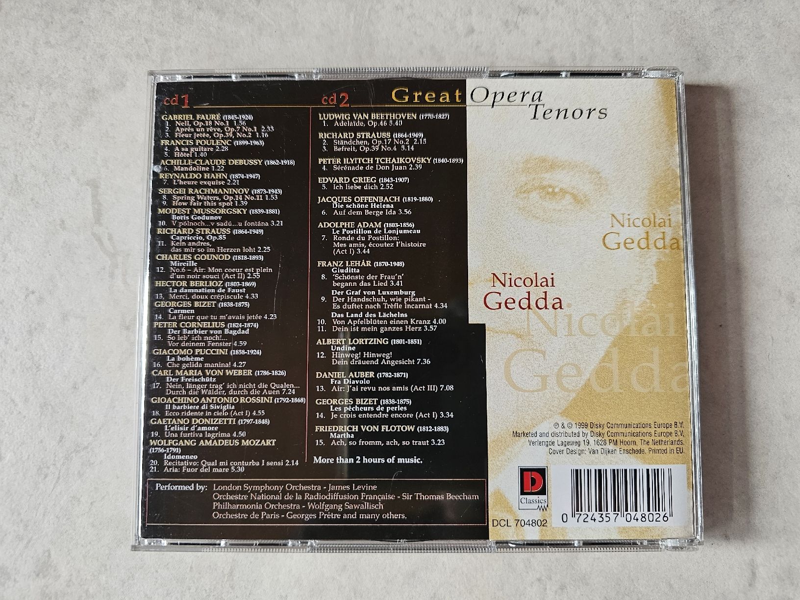 CD: Nicolai Gedda  -  Great Opera Tenors – Usato da Schneisingen venduto da backstore24 1