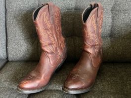 Braune Leder Cowboystiefel (US 7 / EU 38) - Top Preis
