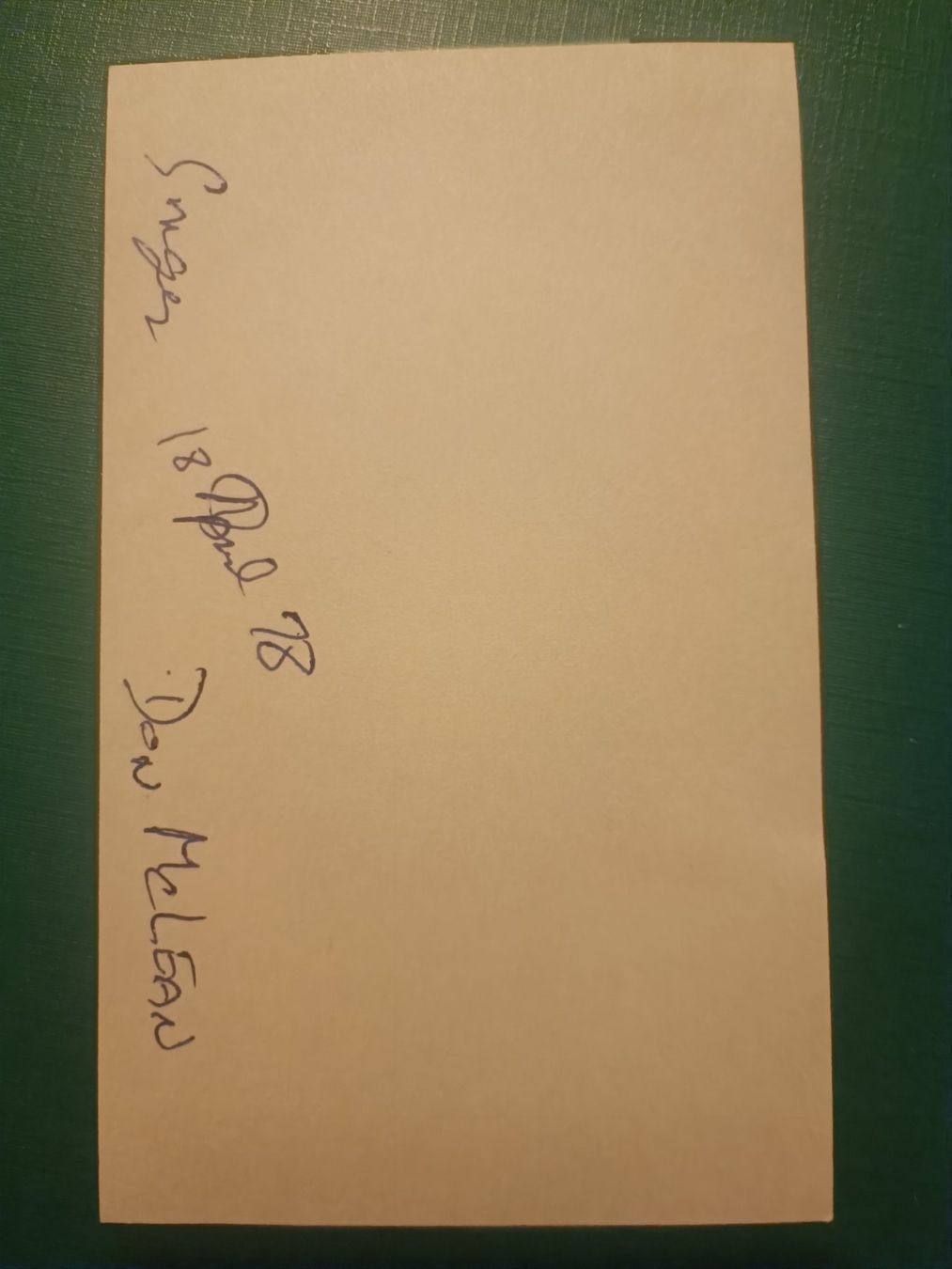 Autogramme: Don McLean - American Pie - Handsigniert – Gebraucht aus Menziken von Artographs 1