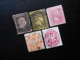 D Mi 2a/4a/10a/15a  Preussen  1857  60 €