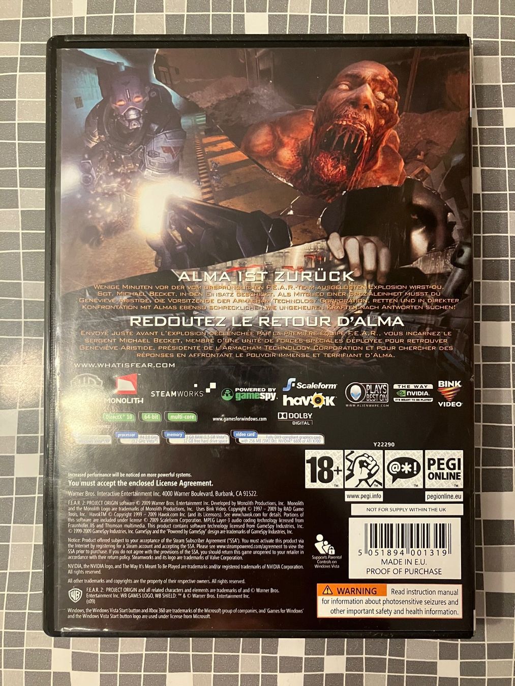 Giochi: F.E.A.R. 2 - Project Origin - PC (2009, multi) – Usato da Winkel venduto da Asdas87 1
