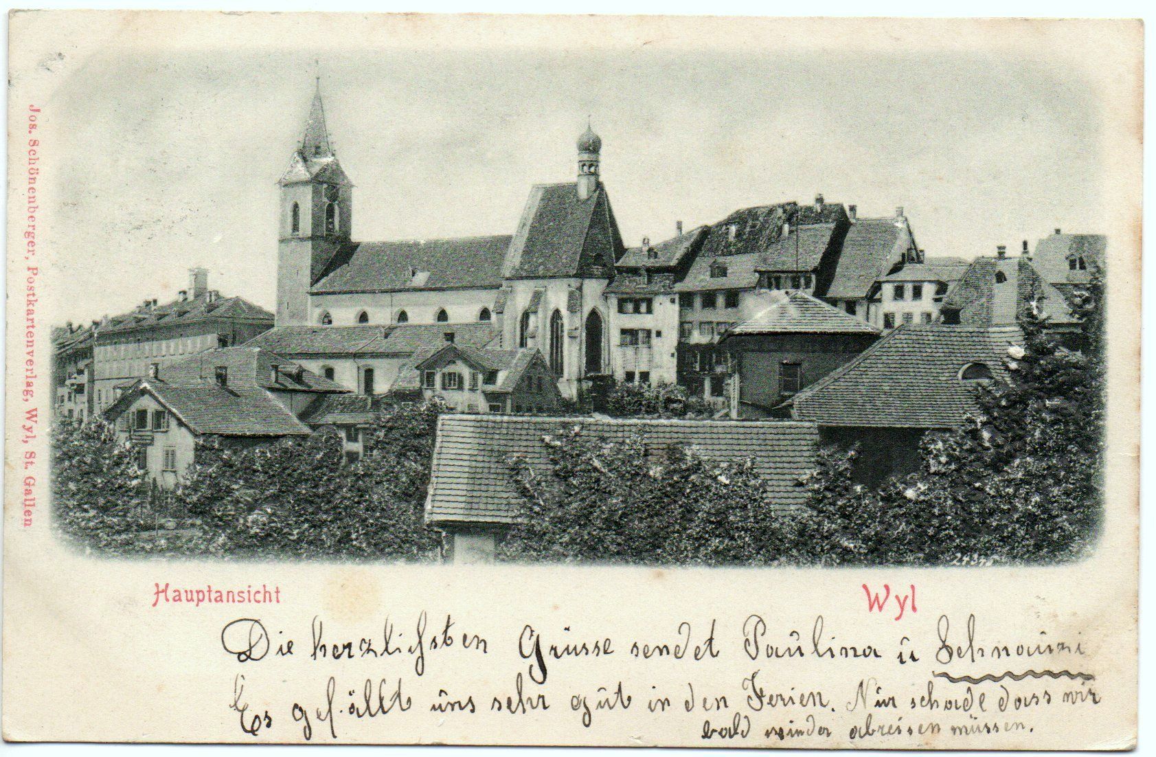 Cartoline postali: Präge-/Relief-AK WIL Hauptansicht – Usato da Jona venduto da philajona