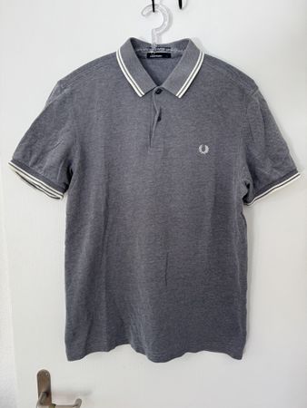 Fred Perry Polo Shirt grau Grösse L Oryginal