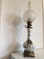 Antike Lampe mit Porzellanfuss ~150 Jahre alt