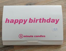 5-Minuten Kerzen "Happy Birthday" 10 Stück neu