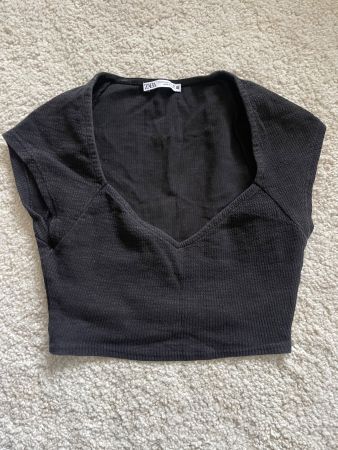 Zara schwarzer Top / T-Shirt
