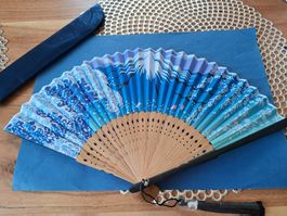 Japanischer Fächer"Fuji and Big wave"/Hand fan/Deco/new!