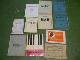 11x Noten Klaviersonaten Mozart Beethoven alte Antik