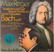 Max Reger - Variationen + Fuge über ein Thema von Bach (LP)