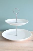 2 - stufige ETAGERE aus Porzellan  Neu!