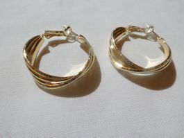 Creolen, Gold Plated, Modeschmuck / neu