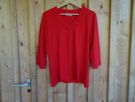 Uni roter 3/4-tel Arm Pullover von St. Emile Gr. 42 - 422172