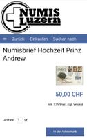 Numisbrief Hochzeit Prinz Andrew/Sarah Ferguson + Elizabeth2