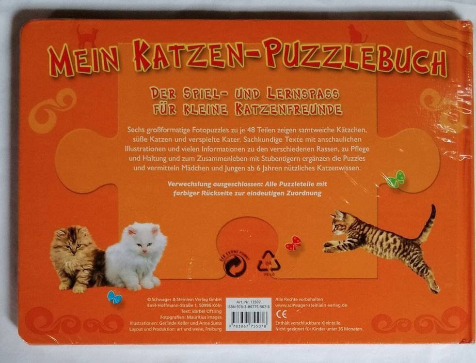 Puzzle: Puzzle  Katzen Puzzlebuch, NEU originalverpackt – Nuovo (secondo la descrizione) da Oberriet SG venduto da Atir47 1