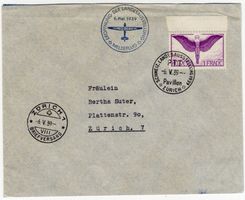 1939 Landi Meldeflug von ZÜRICH nach ZÜRICH