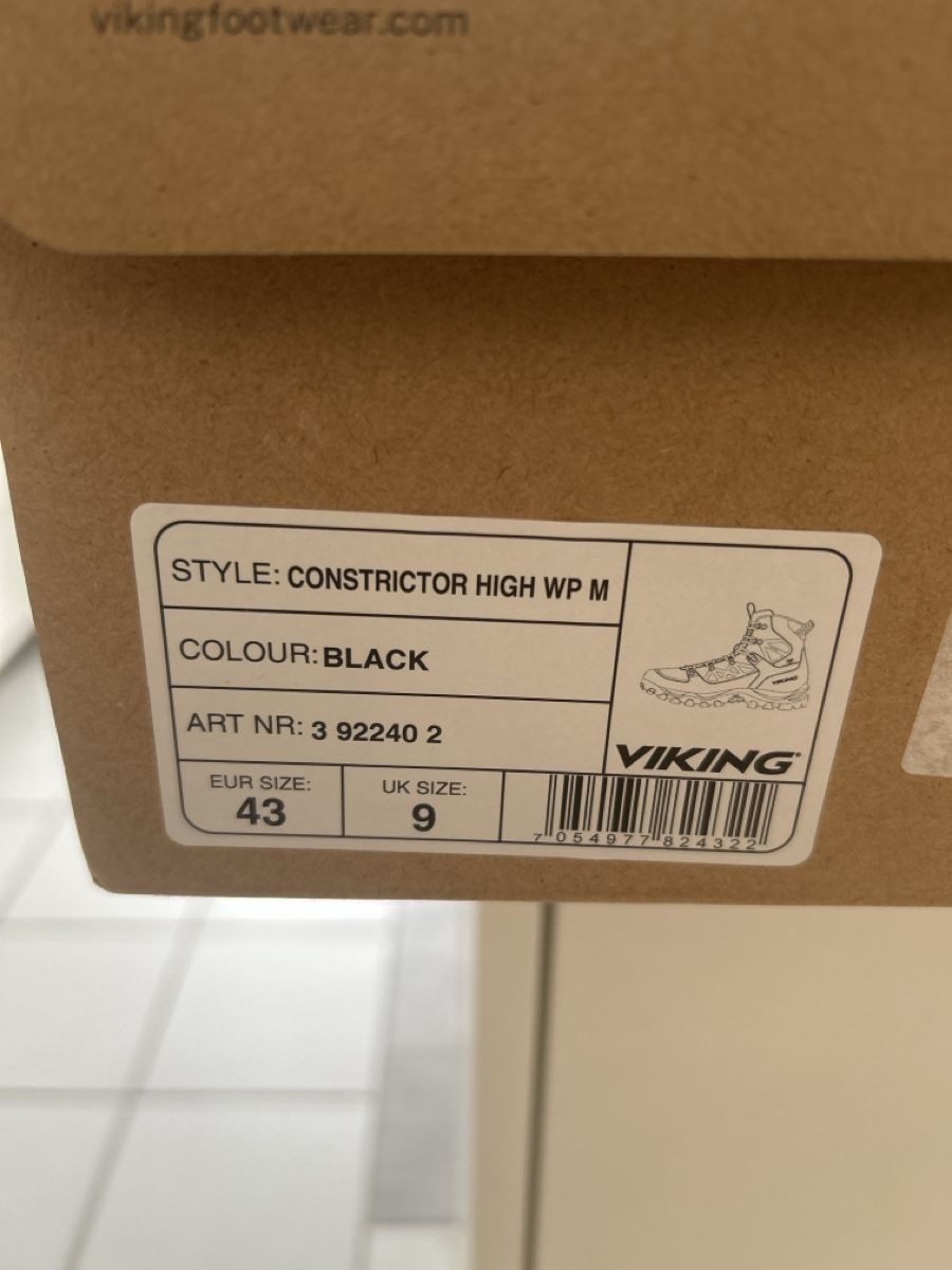 Viking Scarpe da uomo: Viking Constrictor High WP M Boots Grösse 43 Schwarz neu – Nuovo e nell'imballaggio originale da Derendingen venduto da Salem2s 2