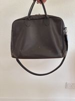 Original Longchamp Lederaktentasche in dunkelbraunn