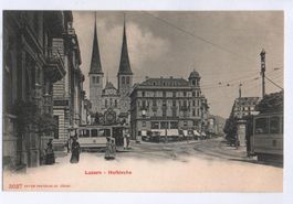 LUZERN Hofkirche, Strassenbahn, Tram
