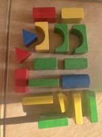 Lot de bloc de construction en bois coloré