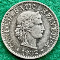 Pièce de 5 ct suisse 1932