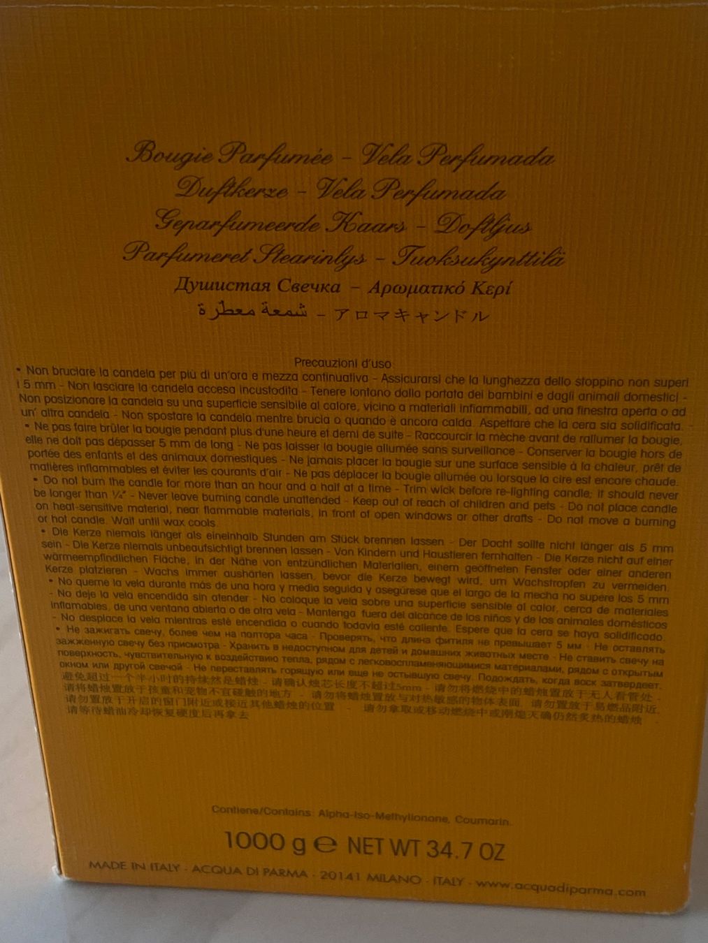 Acqua di parma Candele: Aqua di parma duftkerze – Nuovo e nell'imballaggio originale da Zürich venduto da SS59 2