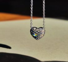 Collier Swarovski cœur réversible, très beau modèle