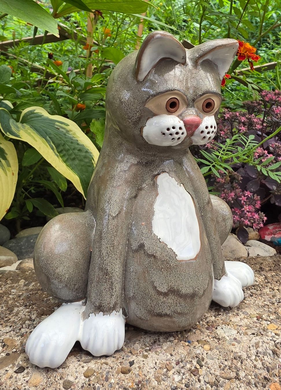 Statuette: Keramik Katze Garten Deko Tierfigur – Nuovo (secondo la descrizione) da Rheinsulz venduto da Dred 1