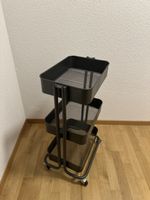 Servicewagen Ikea schwarz 3 Ablagen Metall